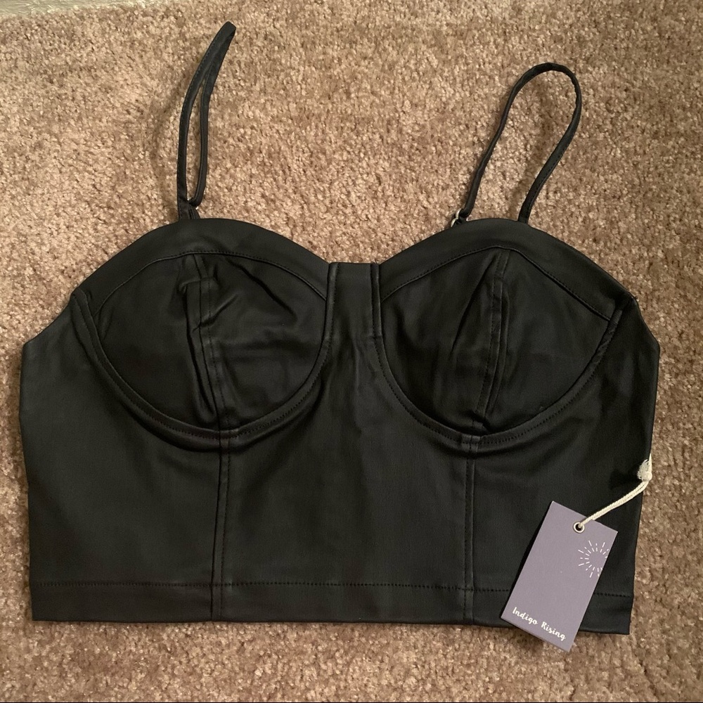 🎅🏼 2 for $25 🎅🏼 INDIGO RISING vegan leather bustier size US L